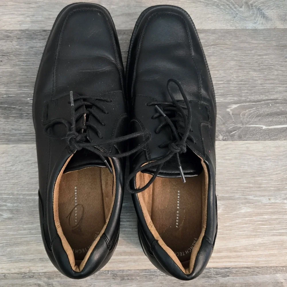 French‎ Shriner Mens Size 11M Black Leather Lace up shoes Raleigh